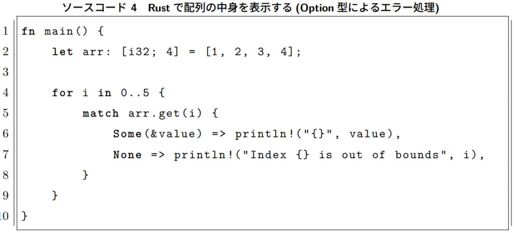 RustでのOption型によるエラー処理